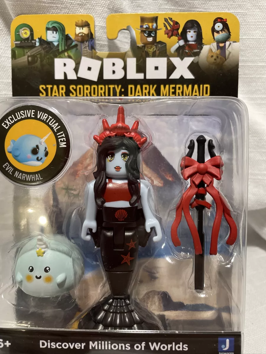 Roblox Star Sorority: Dark Mermaid Exclusive Virtual Item Evil Narwhal  Jazwares