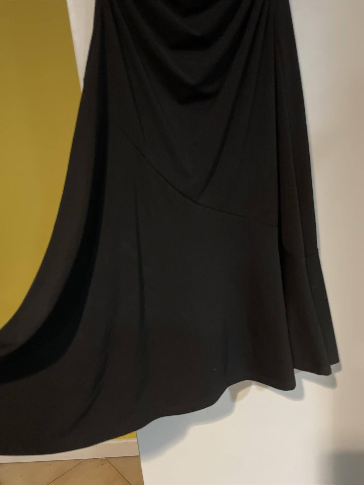 90s Y2K Ruby Rox Black Halter Rhinestone Ruched F… - image 2