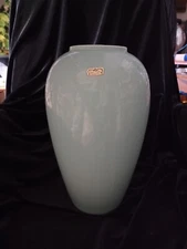 Royal Haeger Vintage Seafoam Green Vase 13" - Original Stickers #4304