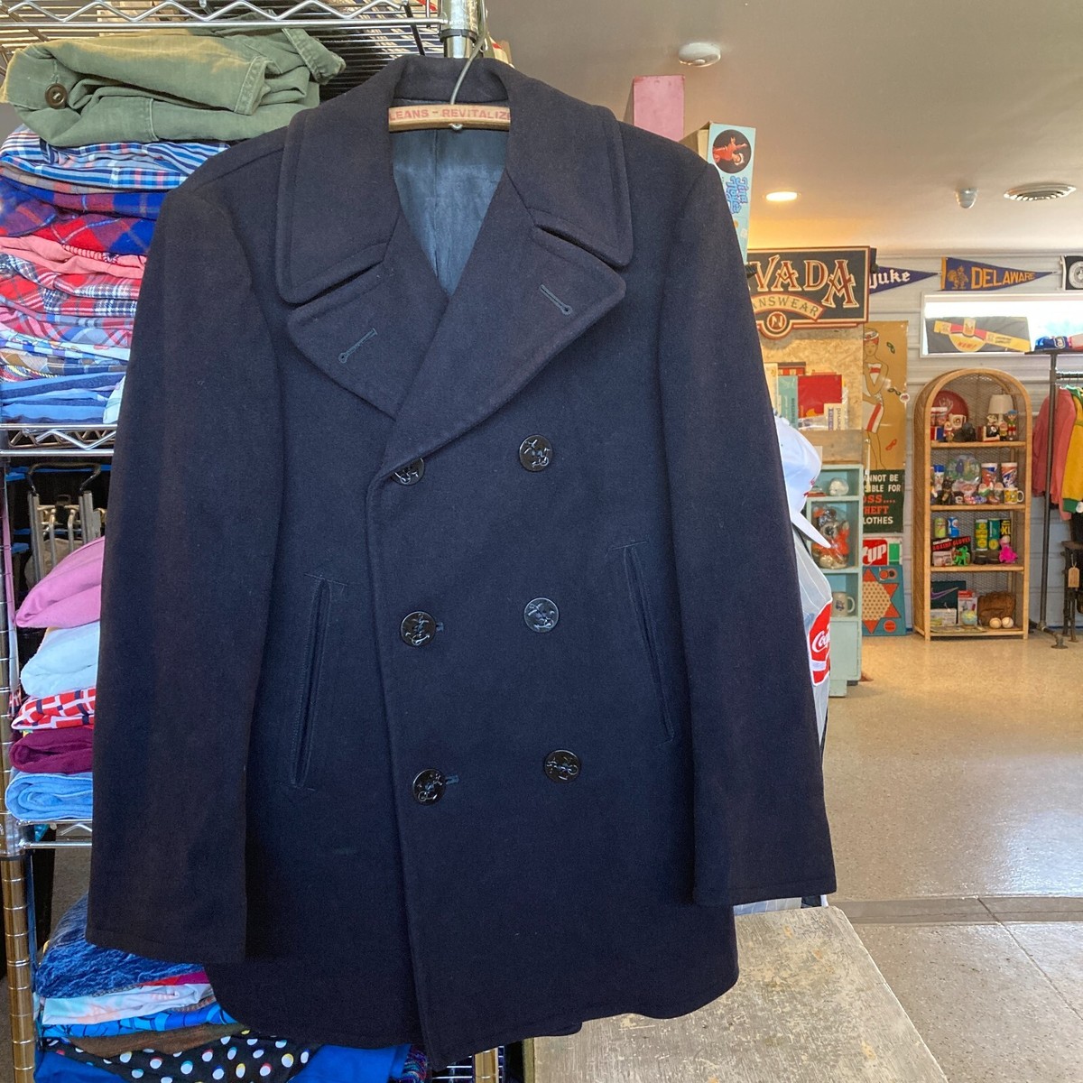 1969 US Navy Kersey Wool Peacoat Vietnam United States Military