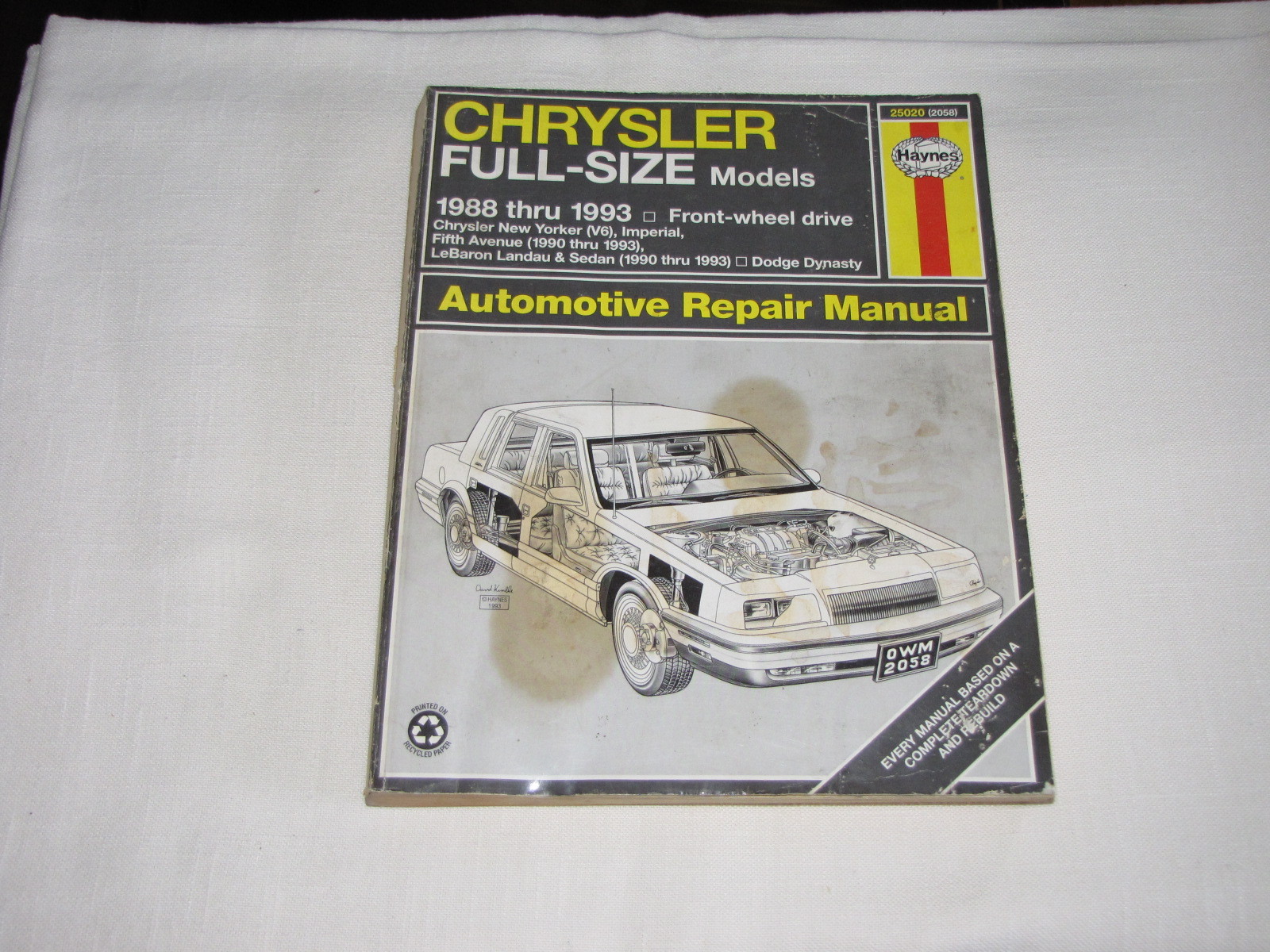 Chrysler Fifth Avenue Service Repair Manual 1990 1993