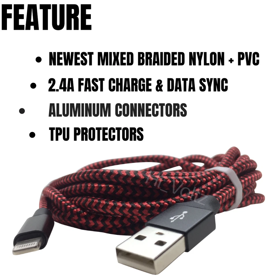 USB Power Adapter Data Cord For iPhone 13 12 11 XS X XR 8 7 6 Fast Charger Cable - Image 2 of 4