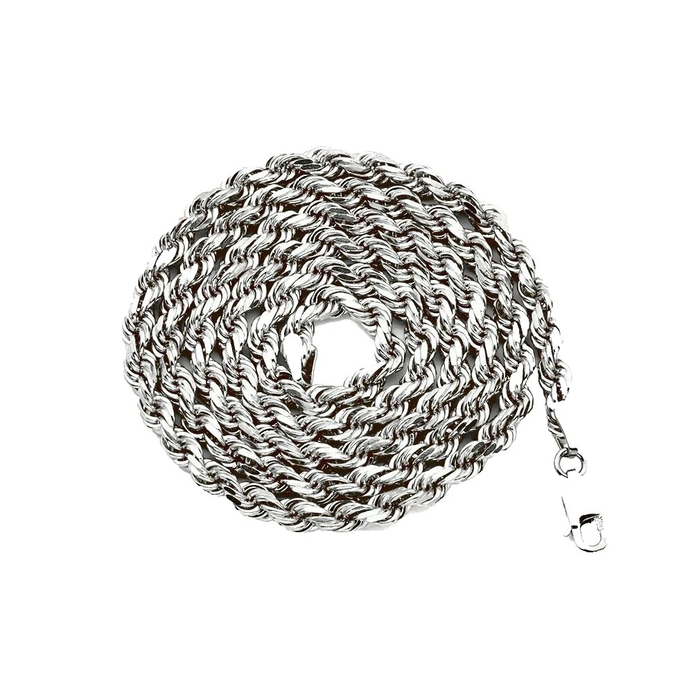Chain without Stone White Gold 10k Necklaces & Pendants for Men