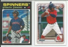 Gilberto Jimenez - 2019 Heritage Minors(1) & 2020 Bowman Draft(1) - Red Sox