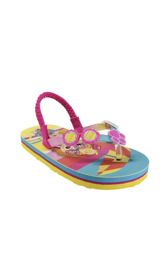 Sandalias chanclas de playa Nickelodeon Paw Patrol para niñas talla 11-12 nuevas con etiquetas Foto 2 de 4