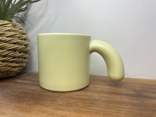 Super Cute Unique Soft Yellow Mug with a Thick Handle - Used