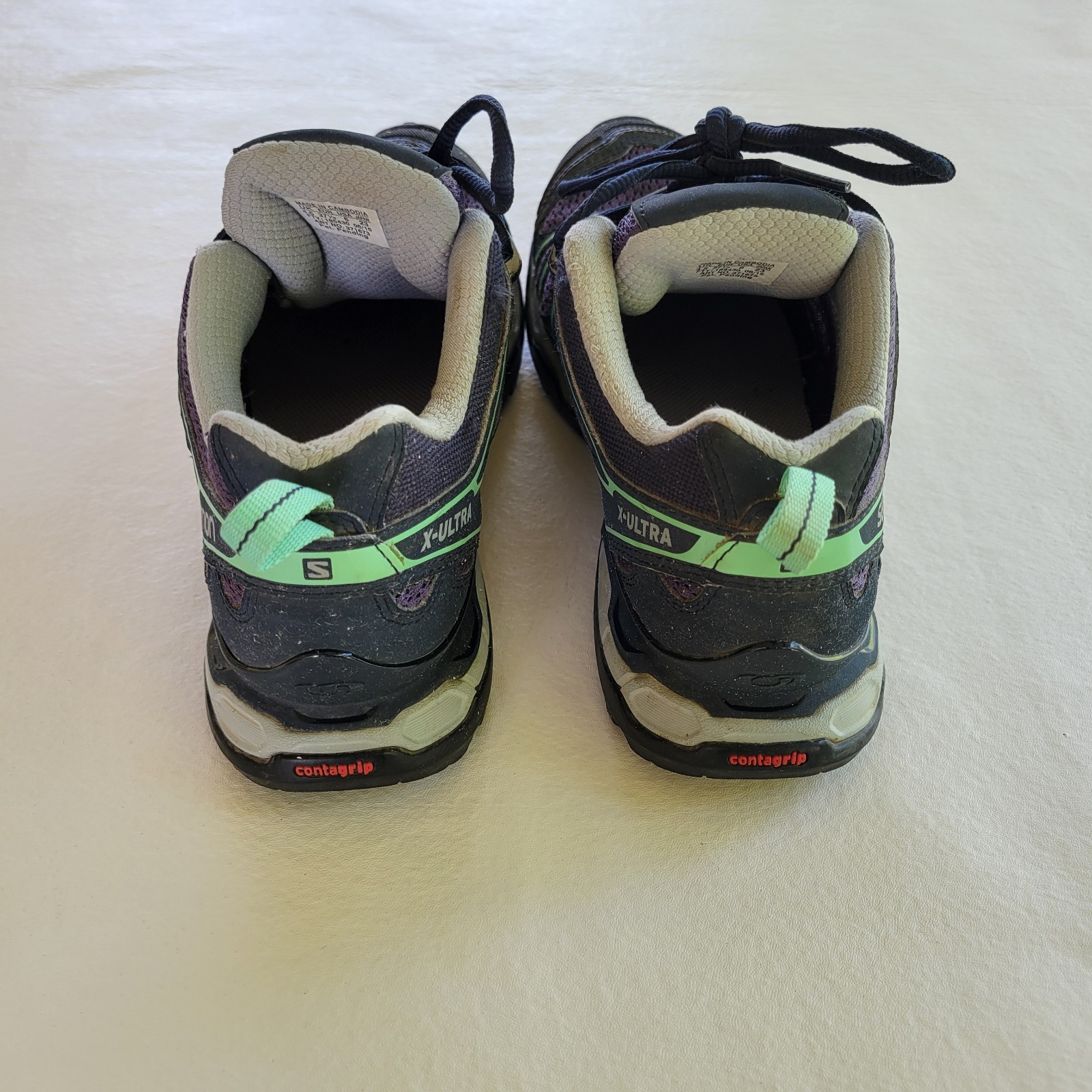 Scarpe da trekking Salomon X Ultra da donna taglia 6 US viola verde Contagrip