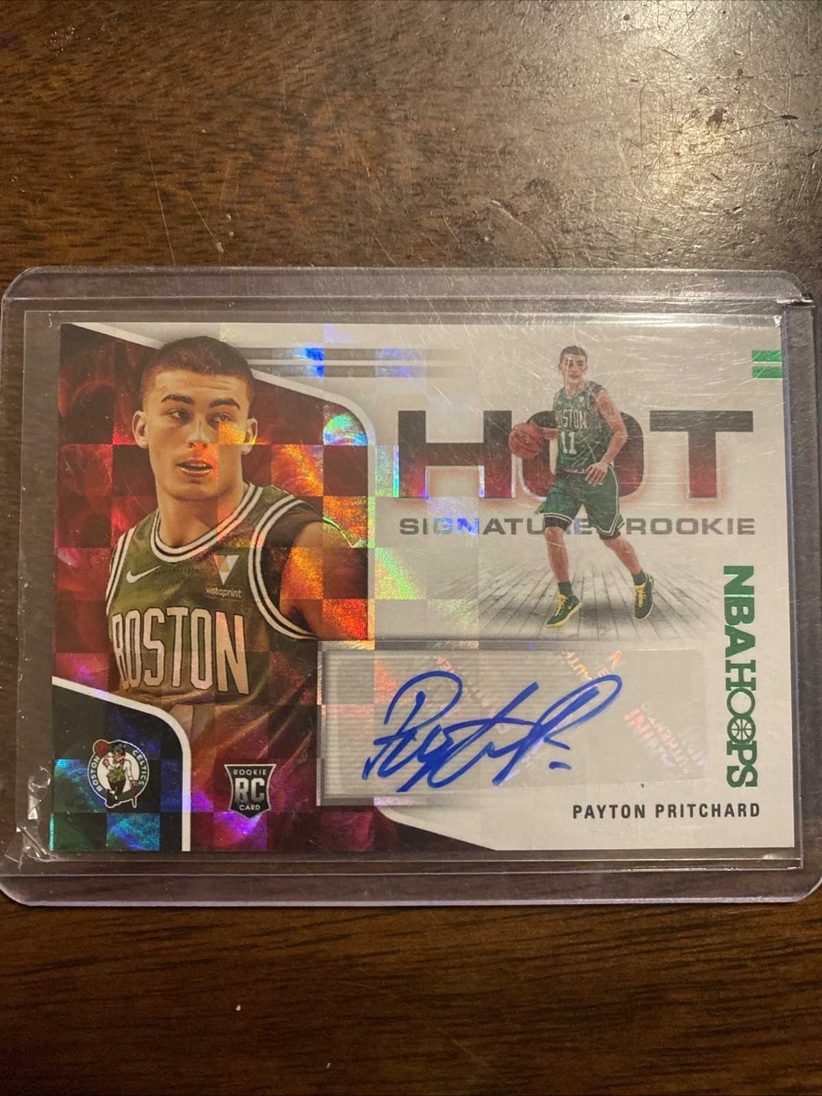 Payton Pritchard 2020 Panini NBA Hoops Hot Signatures Rookies Green #HR-PPR
