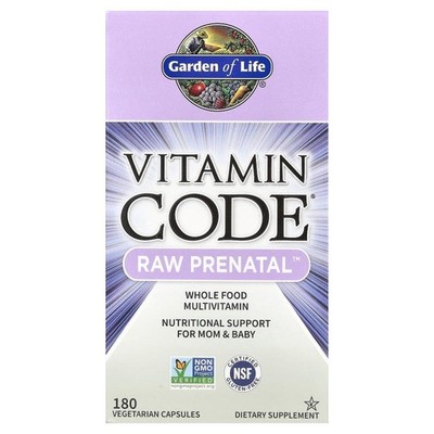 Garden of Life, Vitamin Code , RAW Prenatal , 180 Vegetarian Capsules