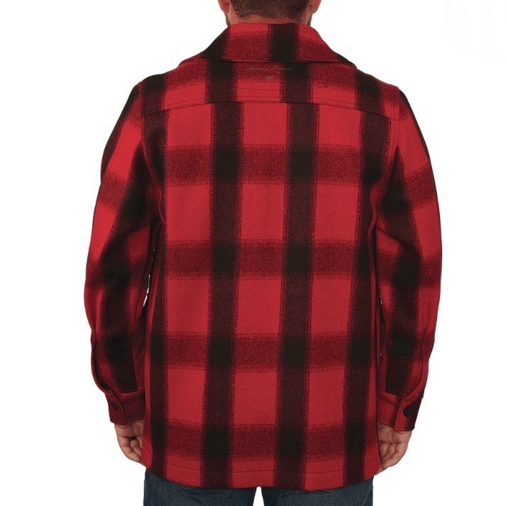 Stormy Kromer Wool Mackinaw Cruiser Coat Red Black Buffalo Plaid Men’s M NEW NWT