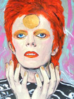Colorful MUSIC Singer  DAVID BOWIE ZIGGY STARDUST  Abstract  Painting  8X10 — photo 2