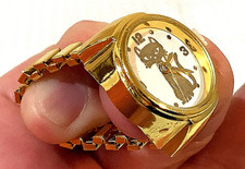 Reloj de cuarzo Golden Cat *anillo*