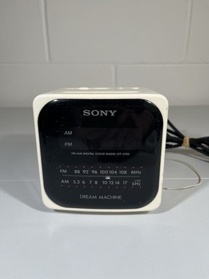 Vintage Sony Dream Machine ICF-C120 Cube AM/FM Digital Clock Radio Tested (Read)