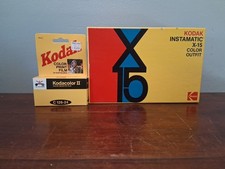 Vintage Kodak instamatic X-15F camera kit with Film Box Untested