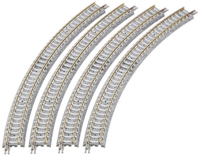 TOMYTEC 971958 TOMIX C243-45-PC F Spur N gebogene PC-Schiene 4er Set Modell 1195
