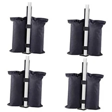 Industrial Grade Weight Bags, Sand Bags Leg Weights for Pop up 4pcs-L black