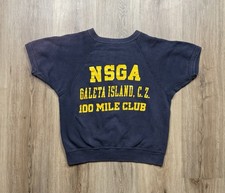 60s VINTAGE NSGA 100 Mile Club Sweatshirt Size Small Track Athletic RARE OBSCURE
