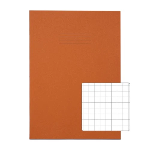 Rhino A4+ 13 X 9 " Oversized Exercise Book 80 Page 10Mm Squared Orange Pack 50 -