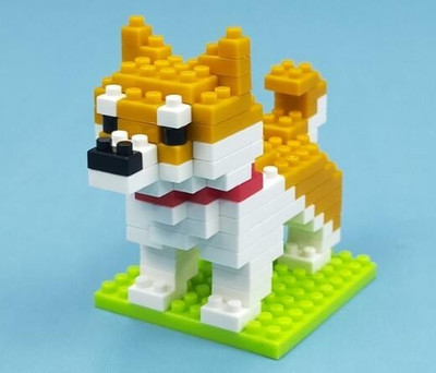 Daiso Petit Block 5er Set Hase Hamster Hund Shiba Inu T-Rex Mini Bauspielzeug