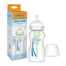 Natural Flow Anti-Colic Baby Bottle 9 oz - Level 1 Nipple for Infants, BPA Free