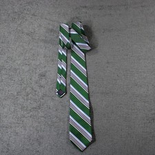 Brooks Brothers Mens Green Navy Blue Striped Silk Repp Tie 717023022