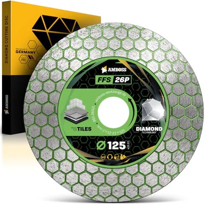 AMBOSS WERKZEUGE Amboss Diamant Trennscheibe Ø 125 mm x 22.2 FFS 26P - Trennen von Feinsteinzeug