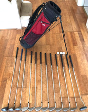 Mens Ocean Full Golf Clubs 12 Irons And Woods Set Right Handed + Stand Bag
