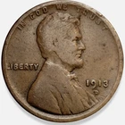 1913-D Lincoln Wheat Cent Penny 1c Very Good VG+ * Original Surfaces* 1913D #5