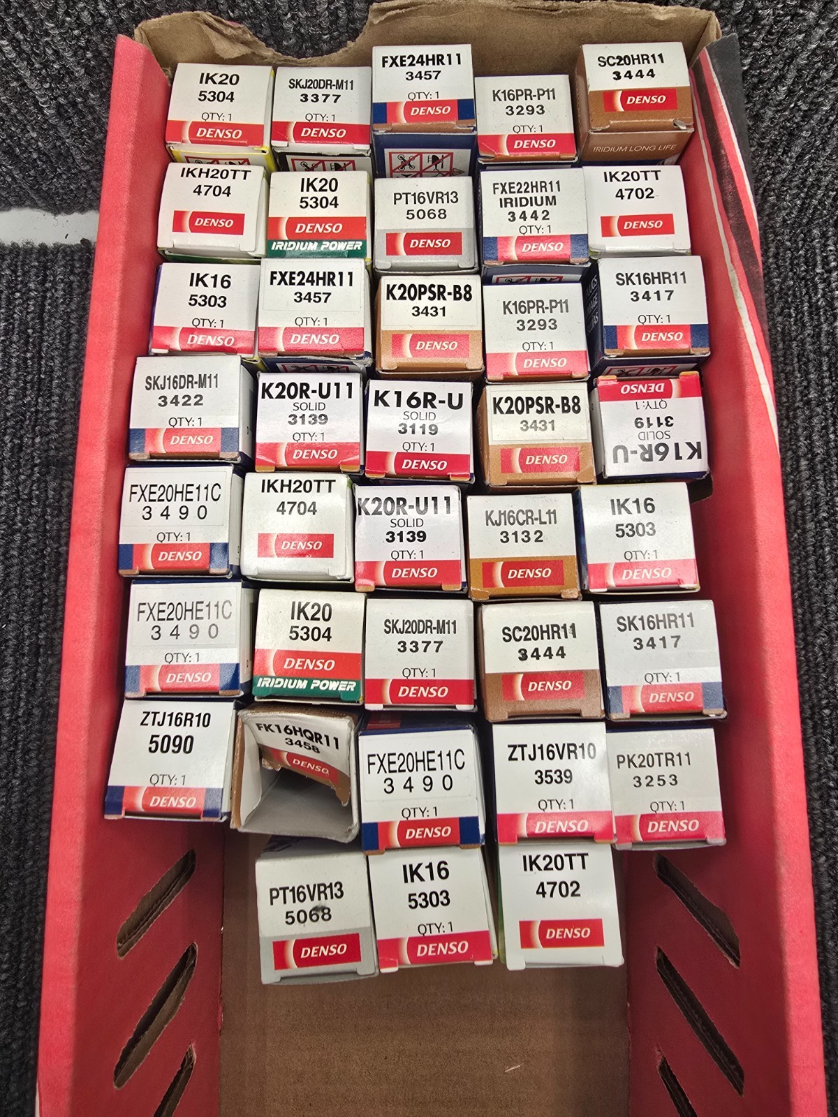 QTY 38 DENSO Mixed Spark Plugs 5304 3377 3457 3293 3444 4704 5304 5068 3442
