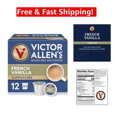 Single Serve French Vanilla Cappuccino Pods - 12 Count Ideal for Keurig Brews