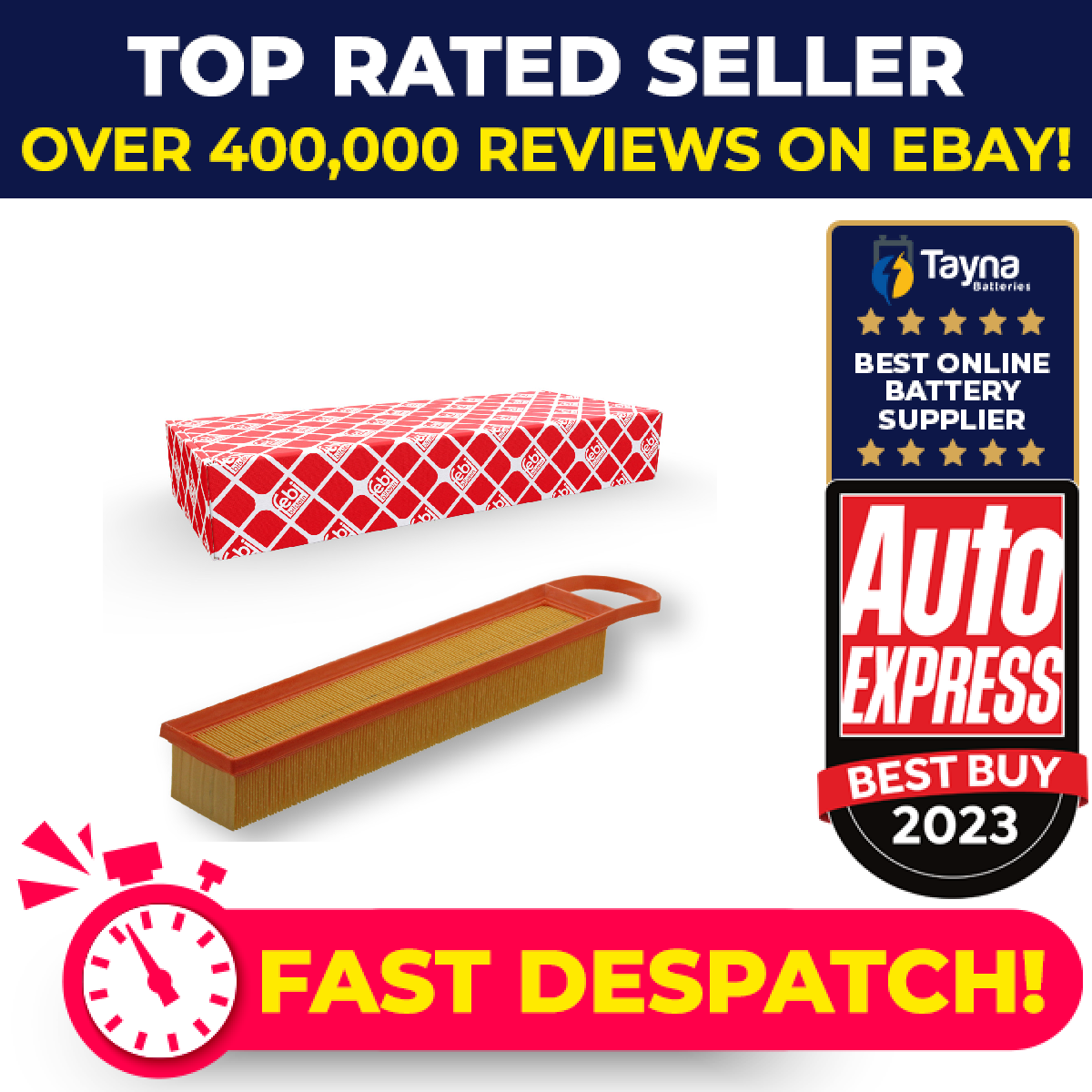 Air Filter fits MINI COOPER R56 1.6 06 to 13 N16B16A 13717534825 Febi Quality