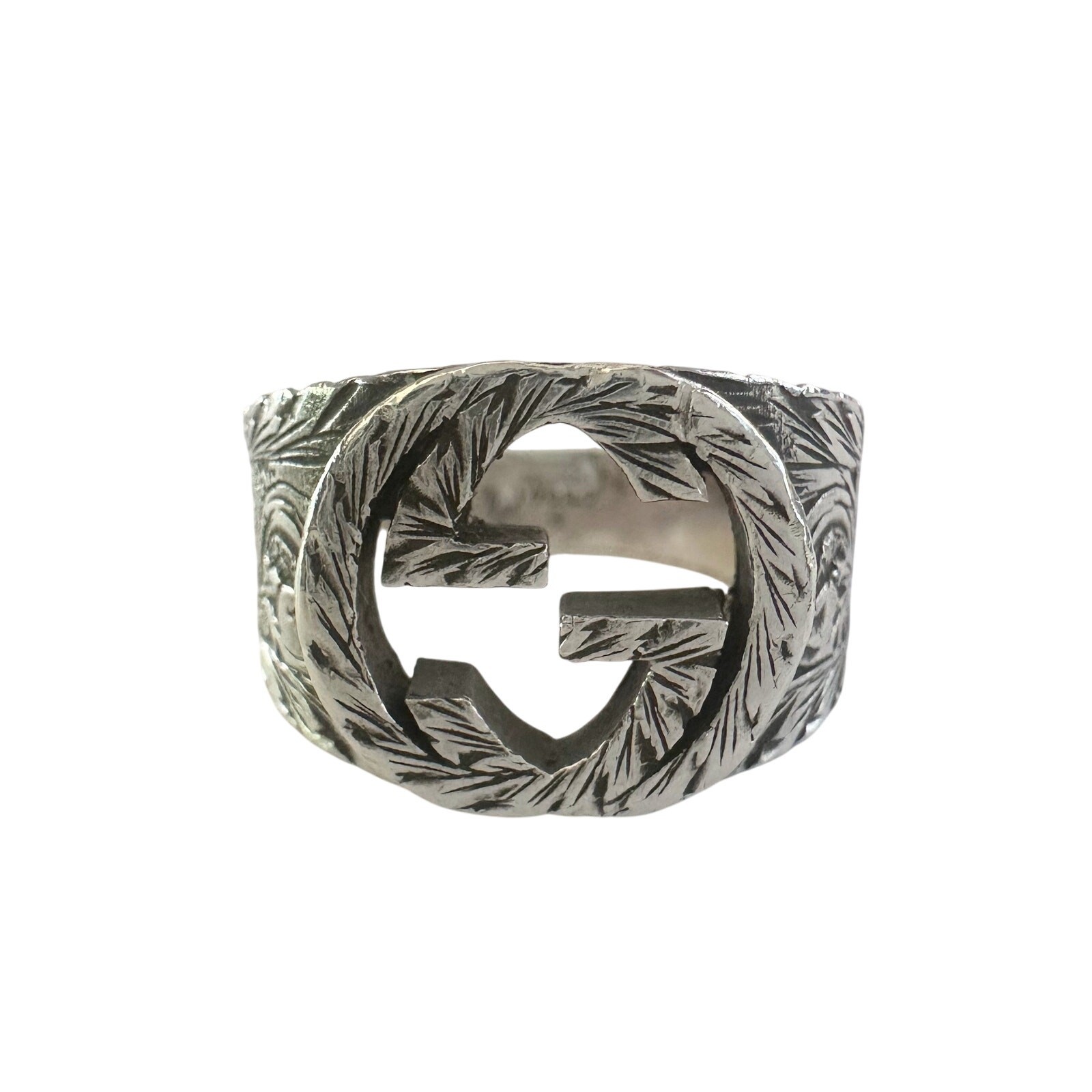 Gucci Interlocking G Arabesque Ring Sterling Silv… - image 3