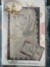 Crab-apple Hill 812 Embroidery Envelope Pattern Wool Felt Needle Book