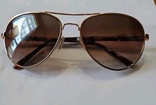 Steve Madden Brand Aviator Womens Style Gold Metal Frames 100 UVA UVB