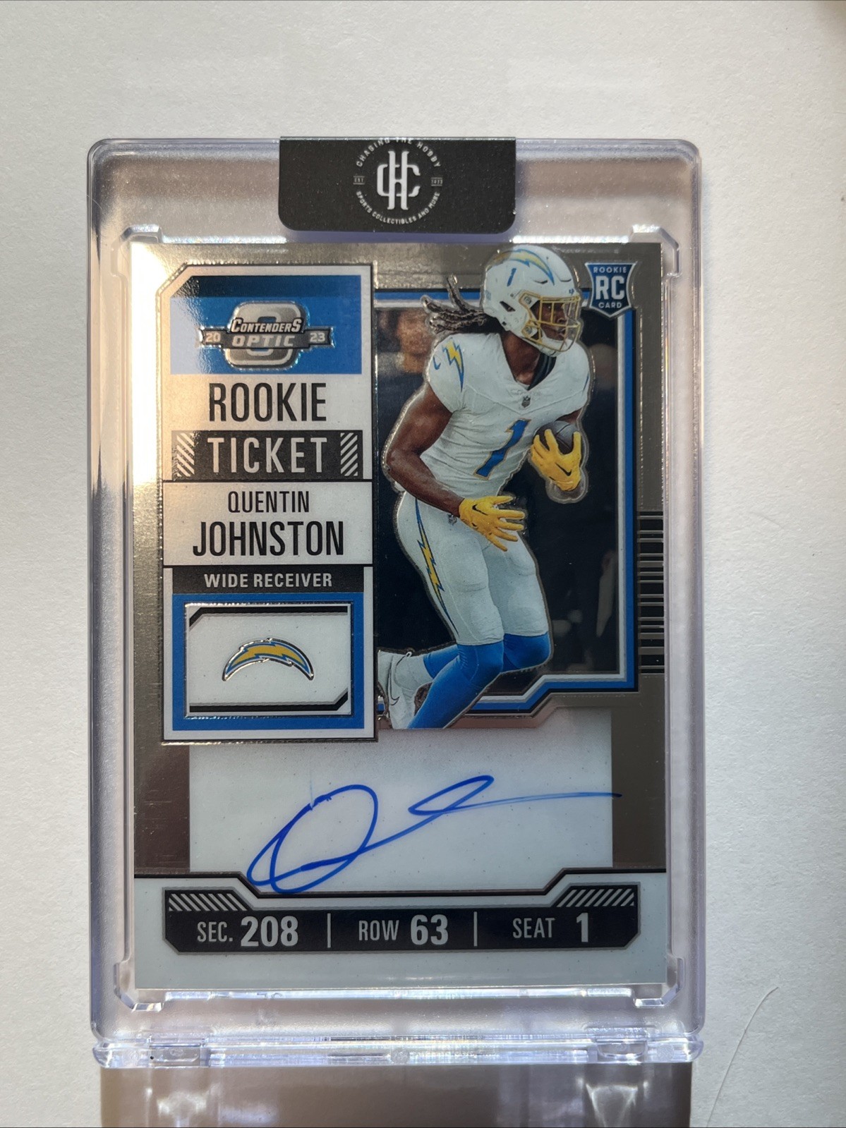 Quentin Johnston 2023 Panini Contenders Optic - Rookie Ticket RPS Autographs