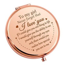 Daughter Gift from Mom Dad Compact Mirror Inspirational Gifts for Girls