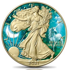 1 oz Silver Eagle 2021 – The Unicorn, Spirit Animals – Art Color Collection