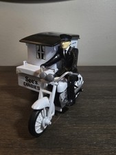 Moto e sidecar vintage rari pressofusi con pilota vedi caramelle pubblicità vintage