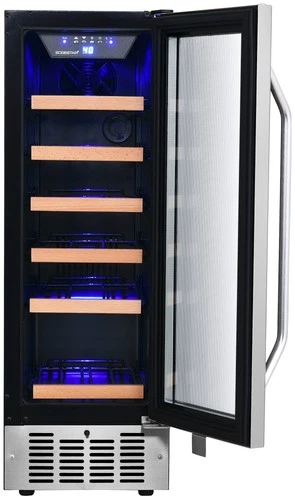 EdgeStar CWR182SZ 12"W 18 Bottle Built-In Single Zone Wine Cooler - Stainless - Picture 3 of 12