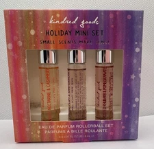 Kindred Goods 3 Mini Rollerball Eau De Parfum Set 0.27 Oz Nectarine Plum Rhubarb
