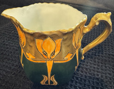Vintage 1930's Z. S. & Co. Bavaria Art Deco Style Hand Painted Sugar & Creamer