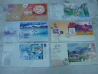 (K165)  HONG KONG 6 mini sheet fdc's as pics more listed
