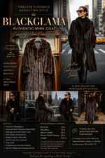 BLACKGLAMA Ranch Mink Coat SM Full Length   L...