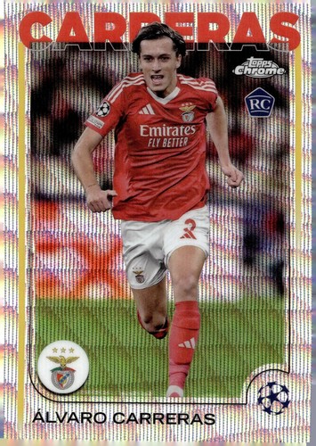 2024-25 Topps Chrome UEFA Club Competitions #181 Alvaro Carreras Wave Refractor