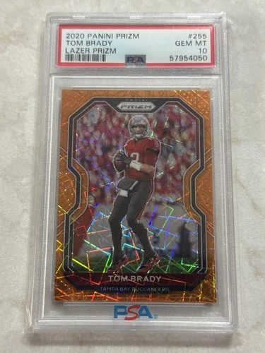 2020 Panini Prizm #255 Tom Brady Lazer Prizm PSA 10