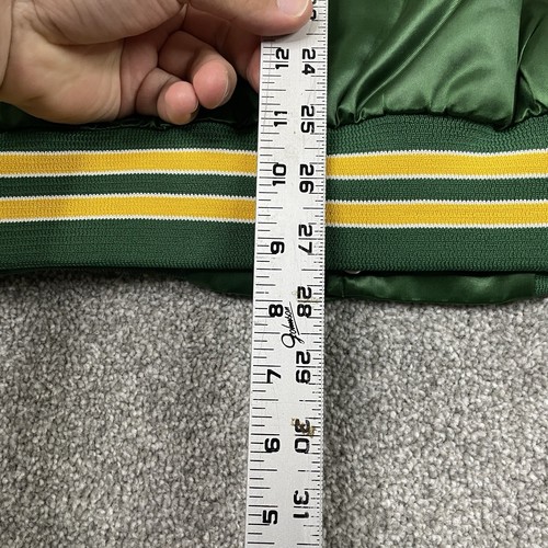 Vintage Green Bay Packers Chalk Line Satin Bomber Jacket Men XL 80s 90s Quilted - Picture 10 of 11