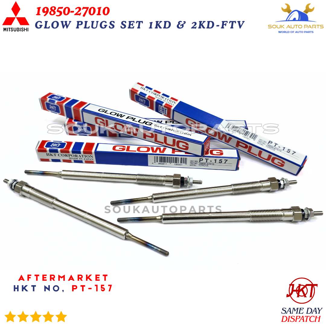 Heater Glow Plug Set 1KD & 2KD FTV 19850-27010 For Toyota LC PRADO