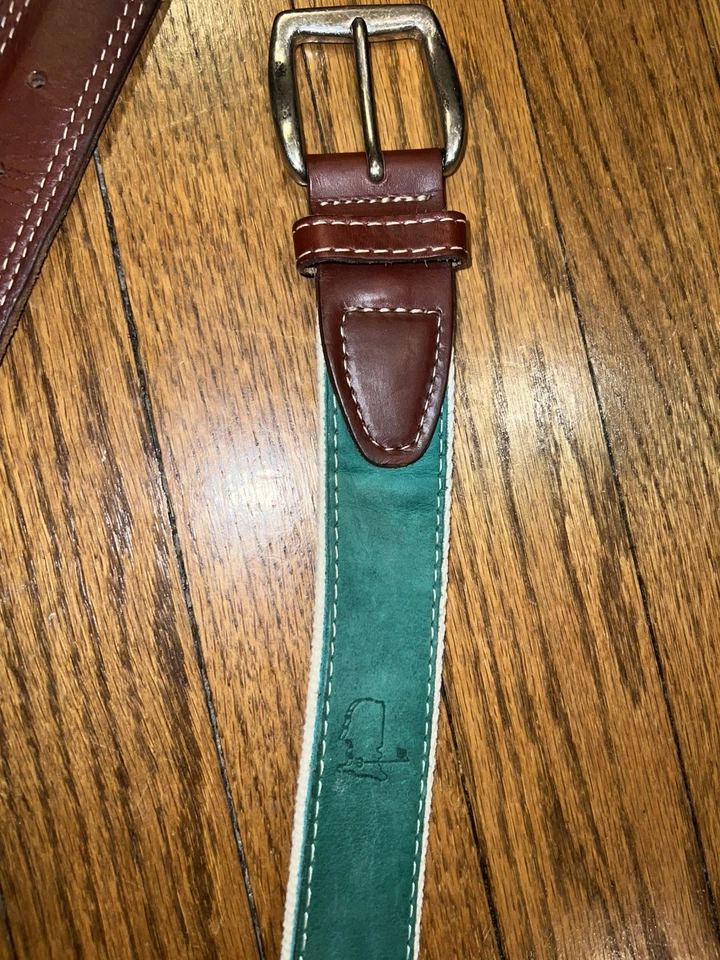 Cinturón Masters Golf Augusta National Gamuza Verde Lujo Repujado Talla 44 Foto 4 de 4