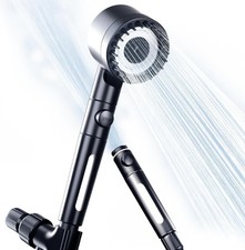 Filtered Shower Head with Handheld, Black High Pressure Shower Head with Hose,