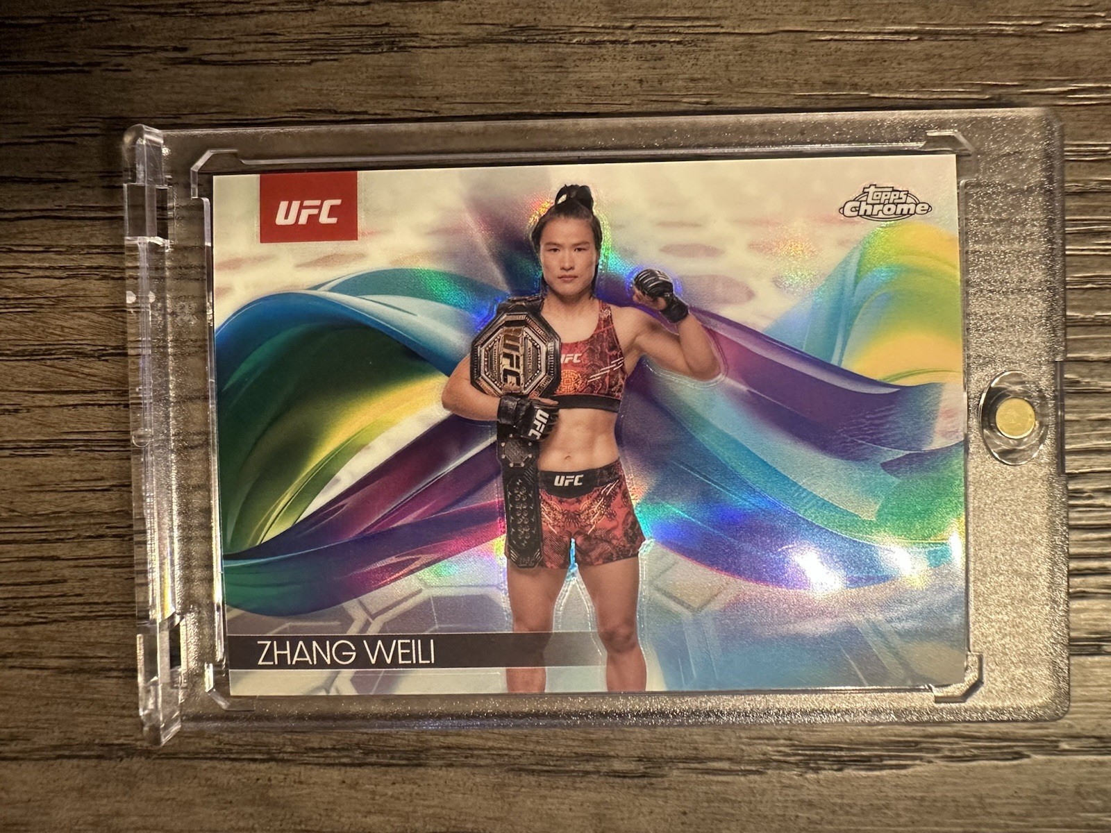 Topps 2025 UFC Chrome Zhang Weili Helix Card